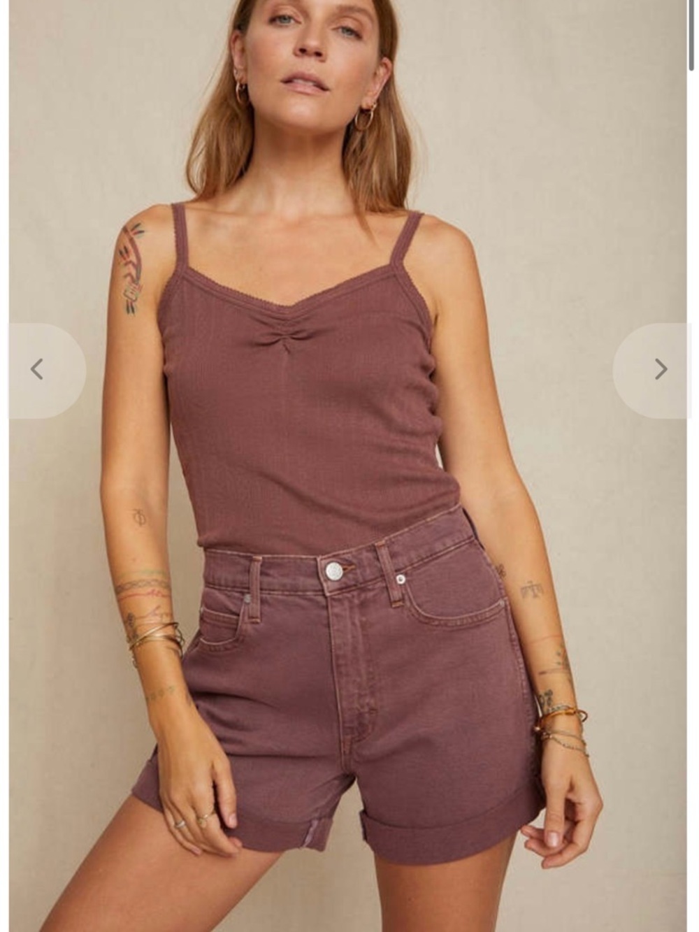 AMO Tomboy Cuff Shorts in Bloodstone Shorts NWT Size 26